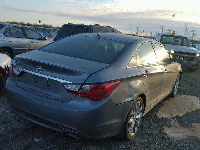 5NPEC4AC3CH370315 - 2012 HYUNDAI SONATA SE GRAY photo 4