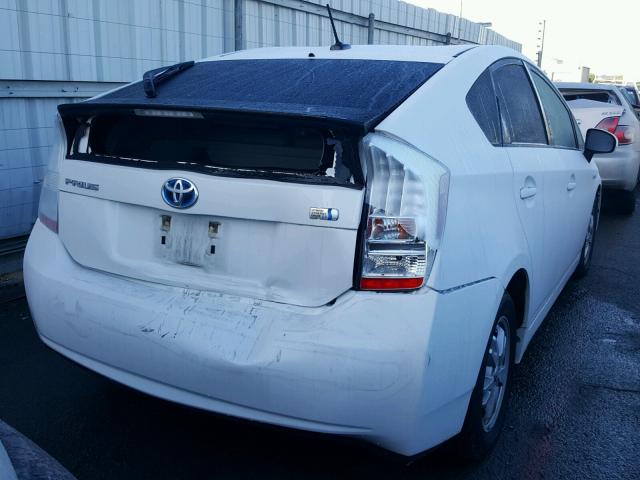 JTDKN3DU1A0243164 - 2010 TOYOTA PRIUS WHITE photo 4