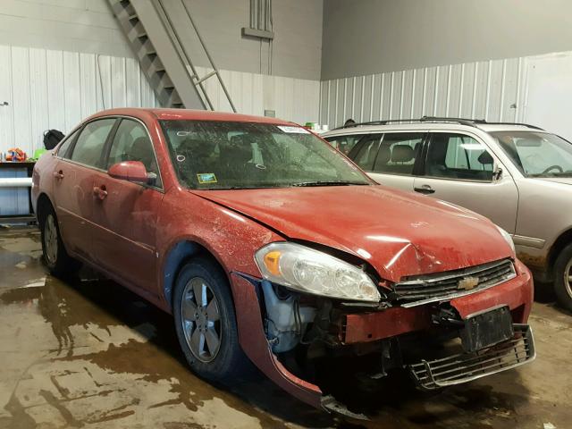 2G1WT55NX81307154 - 2008 CHEVROLET IMPALA LT RED photo 1