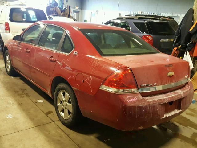 2G1WT55NX81307154 - 2008 CHEVROLET IMPALA LT RED photo 3