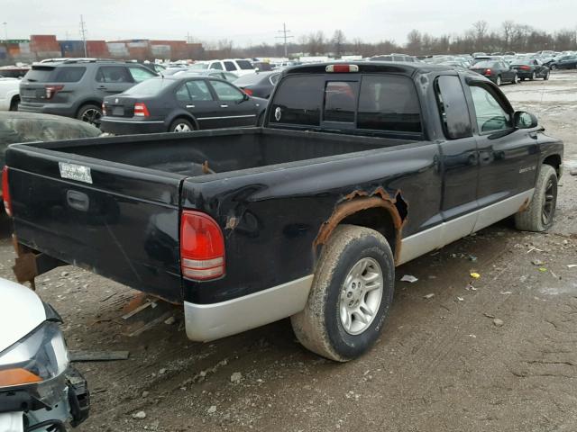 1B7GL22N71S259231 - 2001 DODGE DAKOTA BLACK photo 4