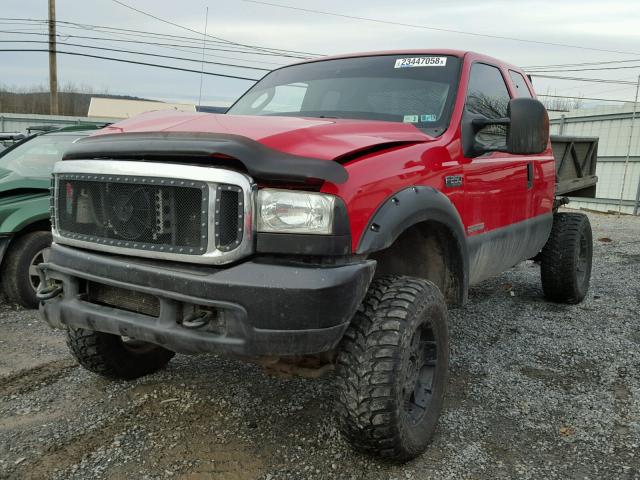 1FTNX21P54EB15839 - 2004 FORD F250 SUPER RED photo 2