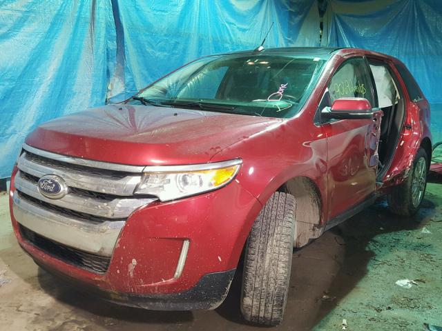 2FMDK4KC2CBA30173 - 2012 FORD EDGE LIMIT RED photo 2