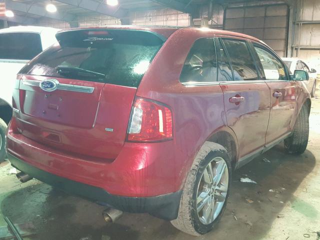 2FMDK4KC2CBA30173 - 2012 FORD EDGE LIMIT RED photo 4