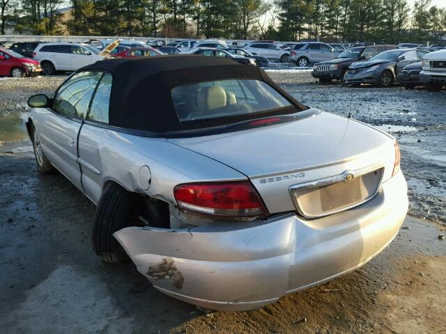 1C3EL65R44N398835 - 2004 CHRYSLER SEBRING LI SILVER photo 3