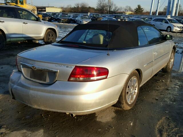 1C3EL65R44N398835 - 2004 CHRYSLER SEBRING LI SILVER photo 4