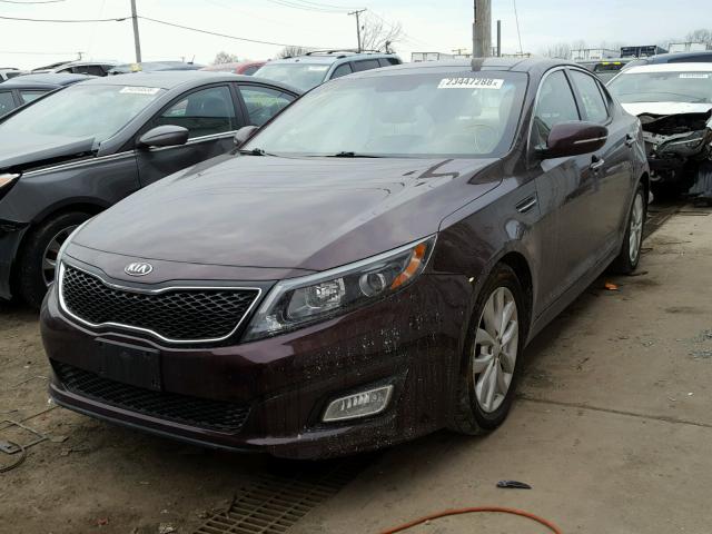 5XXGN4A74EG346061 - 2014 KIA OPTIMA EX MAROON photo 2