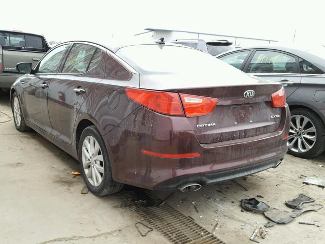 5XXGN4A74EG346061 - 2014 KIA OPTIMA EX MAROON photo 3