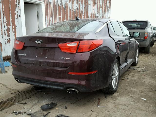 5XXGN4A74EG346061 - 2014 KIA OPTIMA EX MAROON photo 4