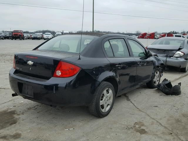 1G1AK55F877328124 - 2007 CHEVROLET COBALT LS BLACK photo 4