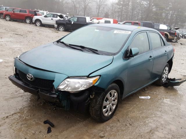 2T1BU4EEXAC230547 - 2010 TOYOTA COROLLA BA GREEN photo 2