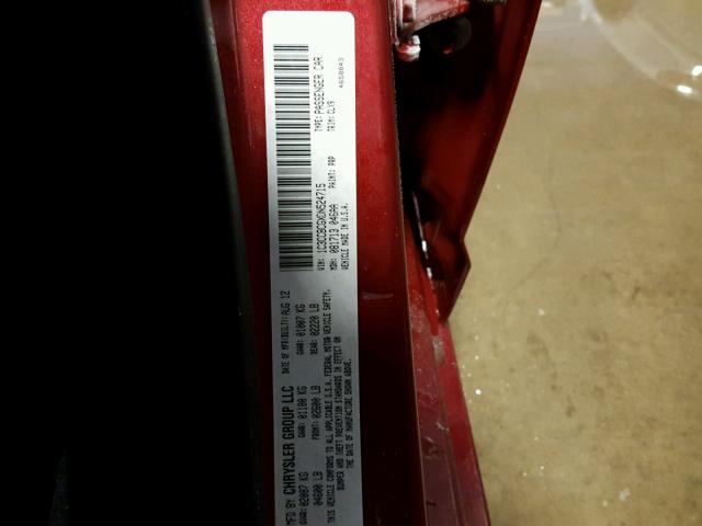 1C3CCBCGXDN524715 - 2013 CHRYSLER 200 LIMITE RED photo 10