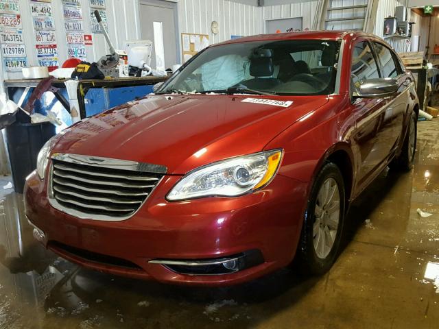 1C3CCBCGXDN524715 - 2013 CHRYSLER 200 LIMITE RED photo 2