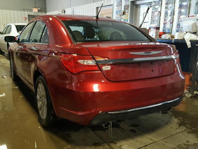 1C3CCBCGXDN524715 - 2013 CHRYSLER 200 LIMITE RED photo 3