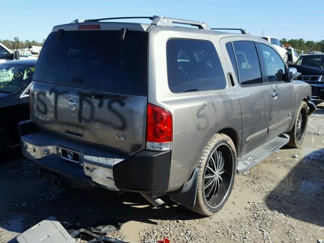 5N1AA08A36N712136 - 2006 NISSAN ARMADA SE GRAY photo 4