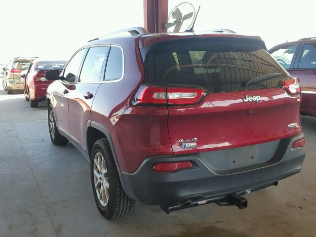 1C4PJMCB9FW645669 - 2015 JEEP CHEROKEE L RED photo 3