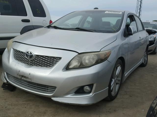 1NXBE40EX9Z102016 - 2009 TOYOTA COROLLA XR SILVER photo 2