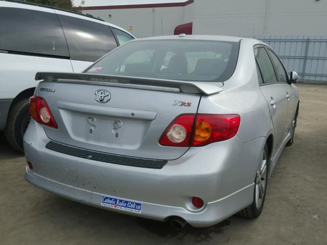 1NXBE40EX9Z102016 - 2009 TOYOTA COROLLA XR 银色 照片 4