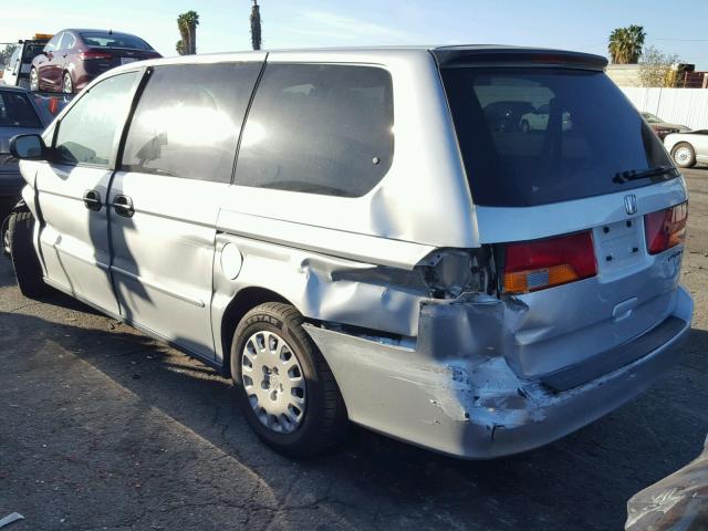 5FNRL18524B133743 - 2004 HONDA ODYSSEY LX SILVER photo 3