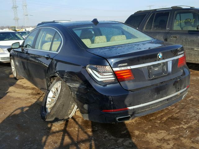 WBAYF8C5XDD140852 - 2013 BMW 750LI XDRI BLUE photo 3