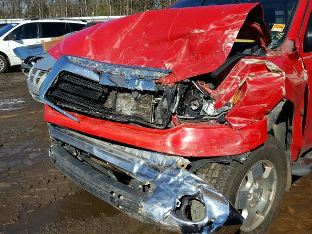 5TBRV54147S468810 - 2007 TOYOTA TUNDRA DOU RED photo 9