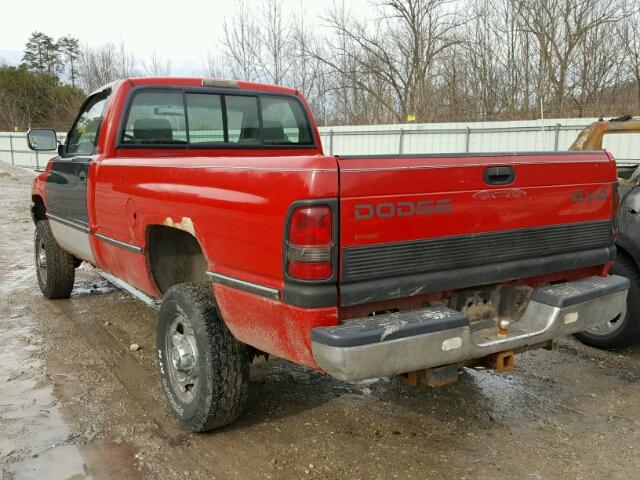 1B7KF26Z4VJ520695 - 1997 DODGE RAM 2500 RED photo 3