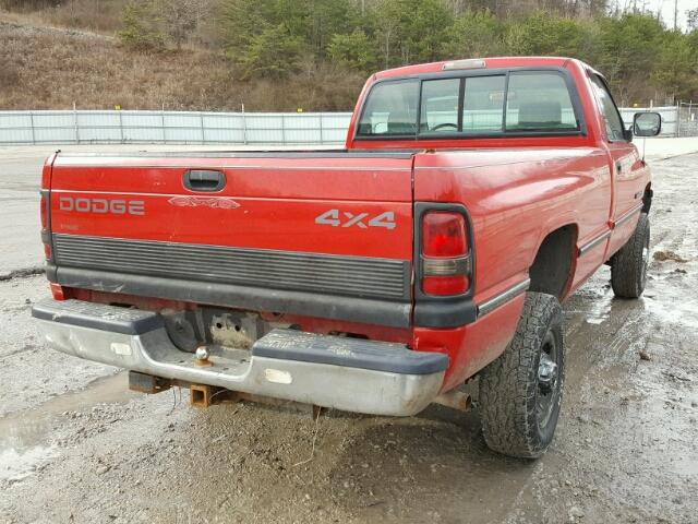 1B7KF26Z4VJ520695 - 1997 DODGE RAM 2500 RED photo 4