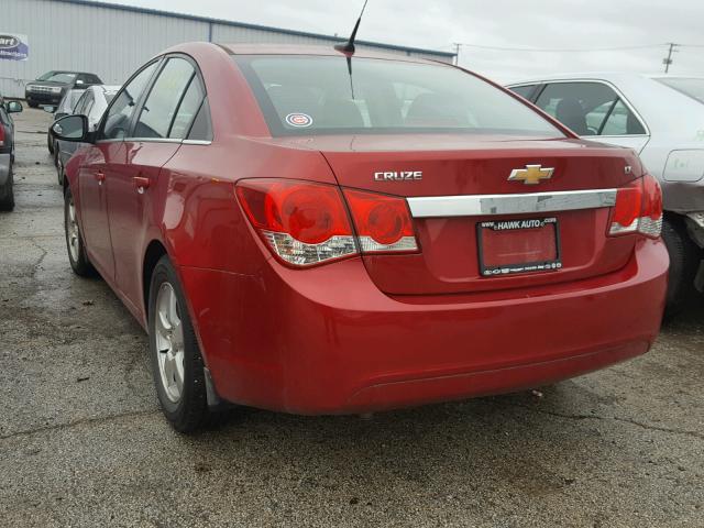 1G1PC5SB6D7315974 - 2013 CHEVROLET CRUZE LT RED photo 3