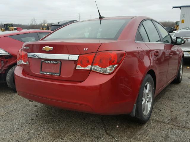 1G1PC5SB6D7315974 - 2013 CHEVROLET CRUZE LT RED photo 4