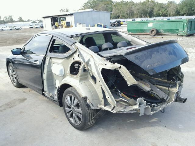 1HGCS22869A008344 - 2009 HONDA ACCORD EXL BLACK photo 3