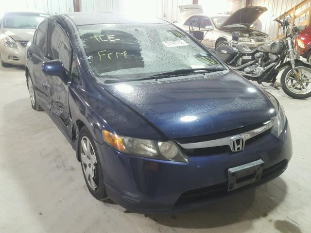 1HGFA16538L091521 - 2008 HONDA CIVIC LX BLUE photo 1