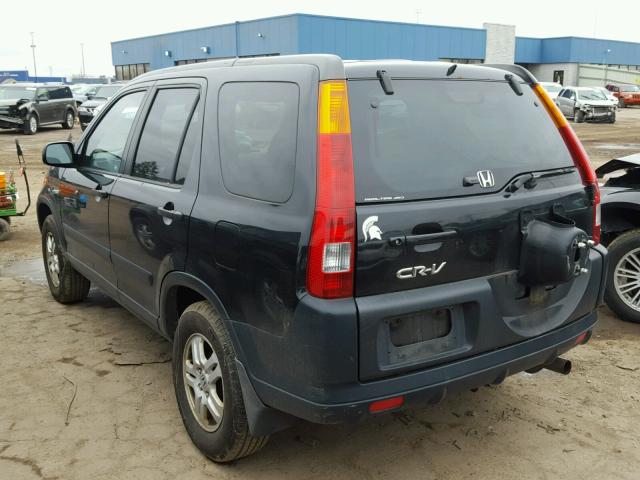 JHLRD78812C045516 - 2002 HONDA CR-V EX BLACK photo 3