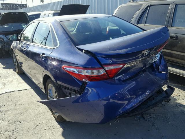 4T1BF1FK6FU911291 - 2015 TOYOTA CAMRY LE BLUE photo 3