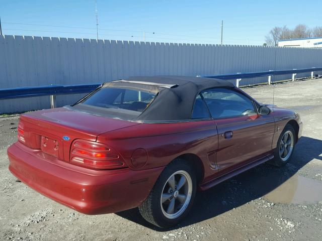 1FALP4441SF133997 - 1995 FORD MUSTANG BURGUNDY photo 4