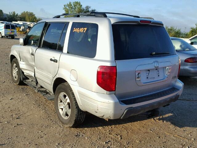 2HKYF18613H508811 - 2003 HONDA PILOT EXL SILVER photo 3