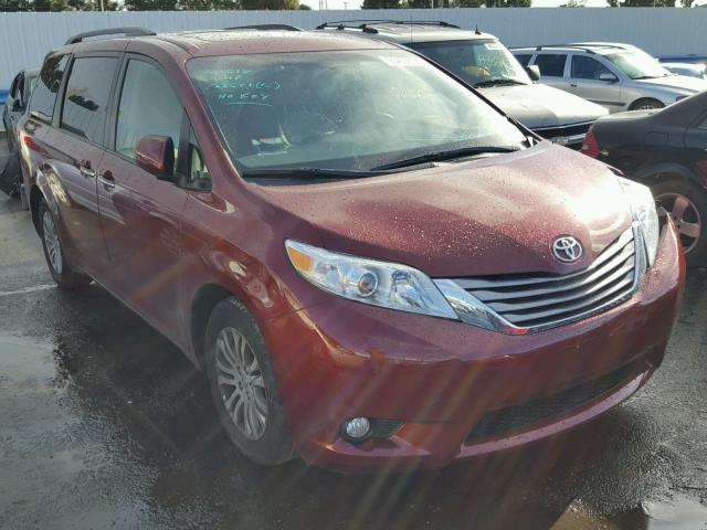 5TDYZ3DC1HS861856 - 2017 TOYOTA SIENNA XLE RED photo 1