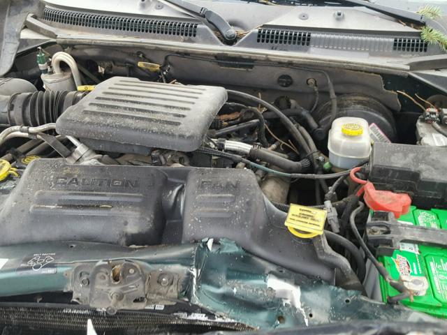 1B7GG22N71S246242 - 2001 DODGE DAKOTA GREEN photo 7