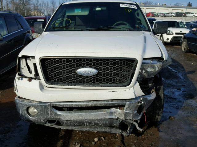 1FTVX145X6NA45293 - 2006 FORD F150 WHITE photo 9