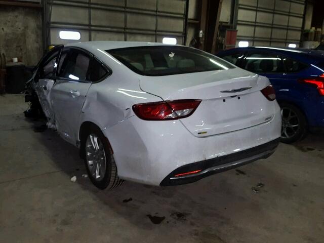 1C3CCCAB1FN659355 - 2015 CHRYSLER 200 LIMITE WHITE photo 3