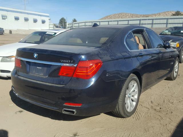 WBAKA83509CY33897 - 2009 BMW 750 I BLUE photo 4