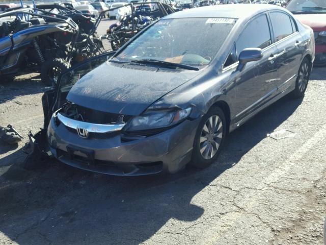 2HGFA16869H356165 - 2009 HONDA CIVIC EX GRAY photo 2