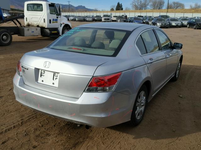 JHMCP26478C011536 - 2008 HONDA ACCORD LXP SILVER photo 4