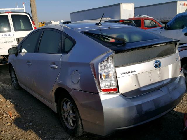 JTDKN3DU4A1290229 - 2010 TOYOTA PRIUS SILVER photo 3