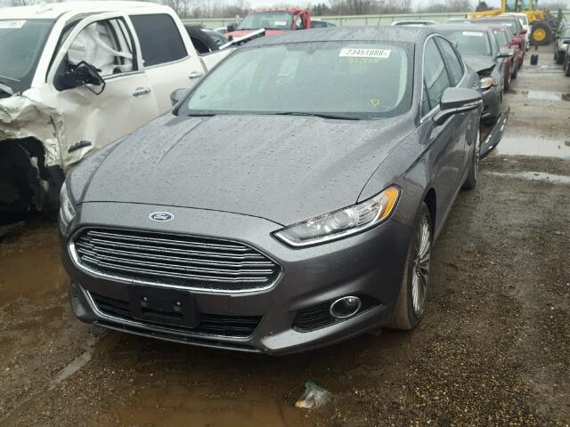 3FA6P0K91ER354138 - 2014 FORD FUSION TIT GRAY photo 2