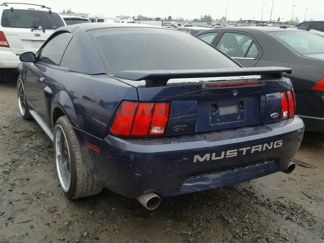 1FAFP42X32F183469 - 2002 FORD MUSTANG GT BLUE photo 3