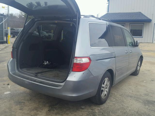 5FNRL38657B016151 - 2007 HONDA ODYSSEY EX SILVER photo 4