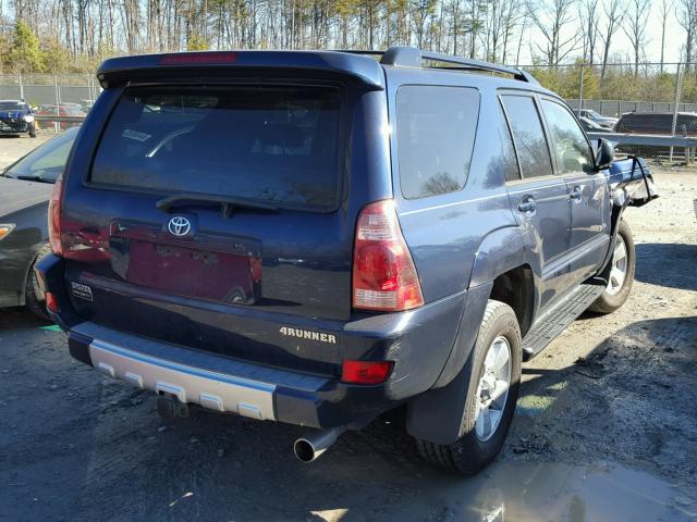 JTEBU14R048019310 - 2004 TOYOTA 4RUNNER SR BLUE photo 4