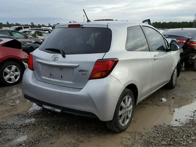 VNKJTUD30GA056216 - 2016 TOYOTA YARIS L SILVER photo 4