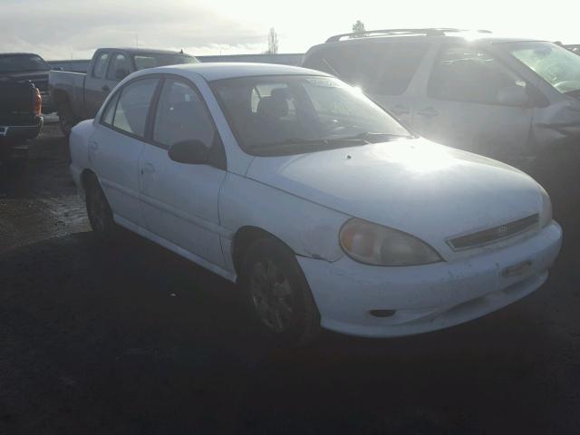 KNADC123726143921 - 2002 KIA RIO WHITE photo 1