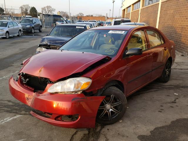 2T1BR32E08C924089 - 2008 TOYOTA COROLLA CE RED photo 2